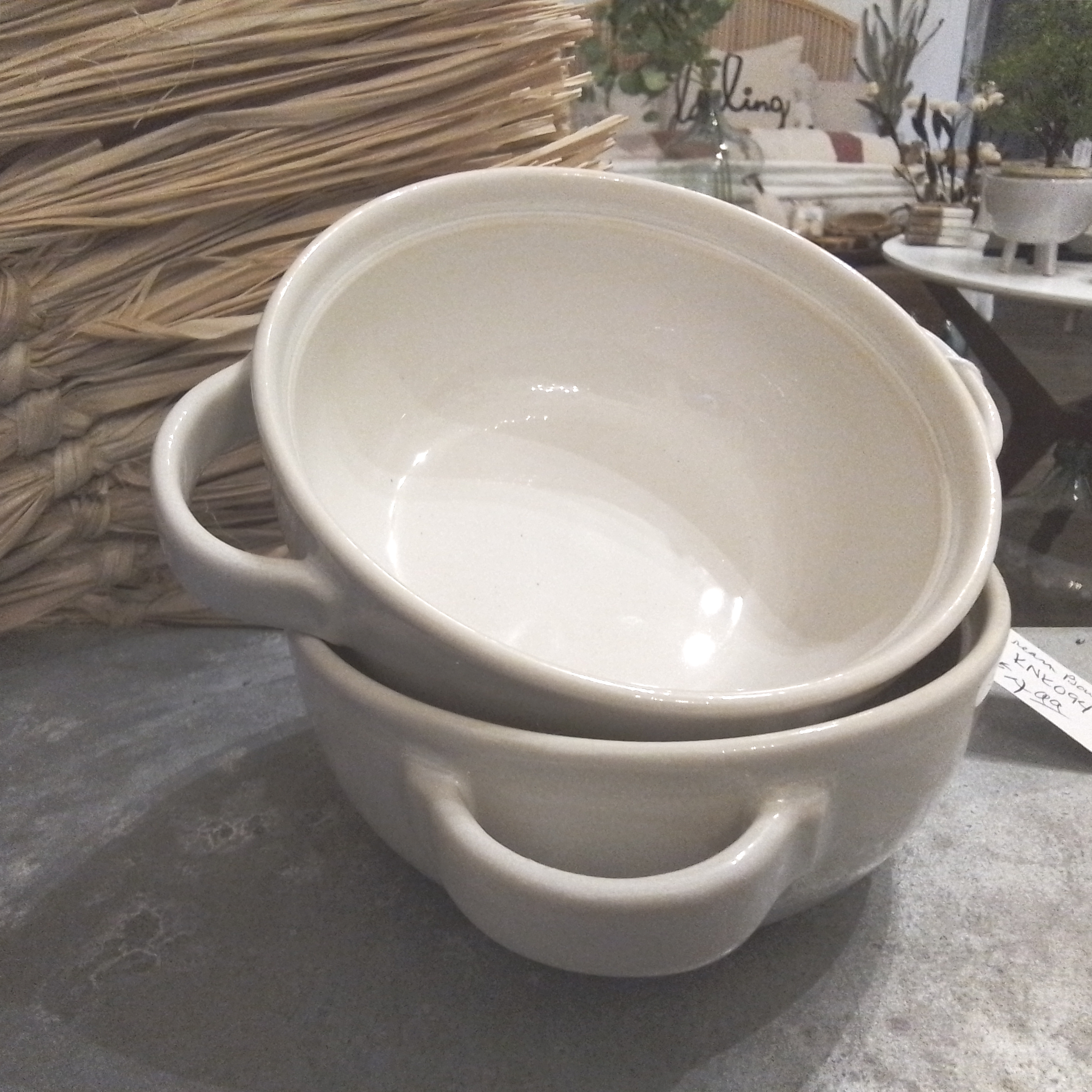 KNK094  Cream Colored Bowls