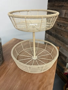 2 Tier Stand, Cream TAG106