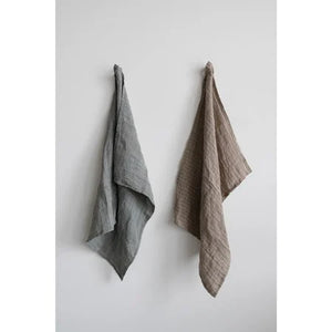 DF3525A  Woven Linen Striped Tea Towel, 2 Colors