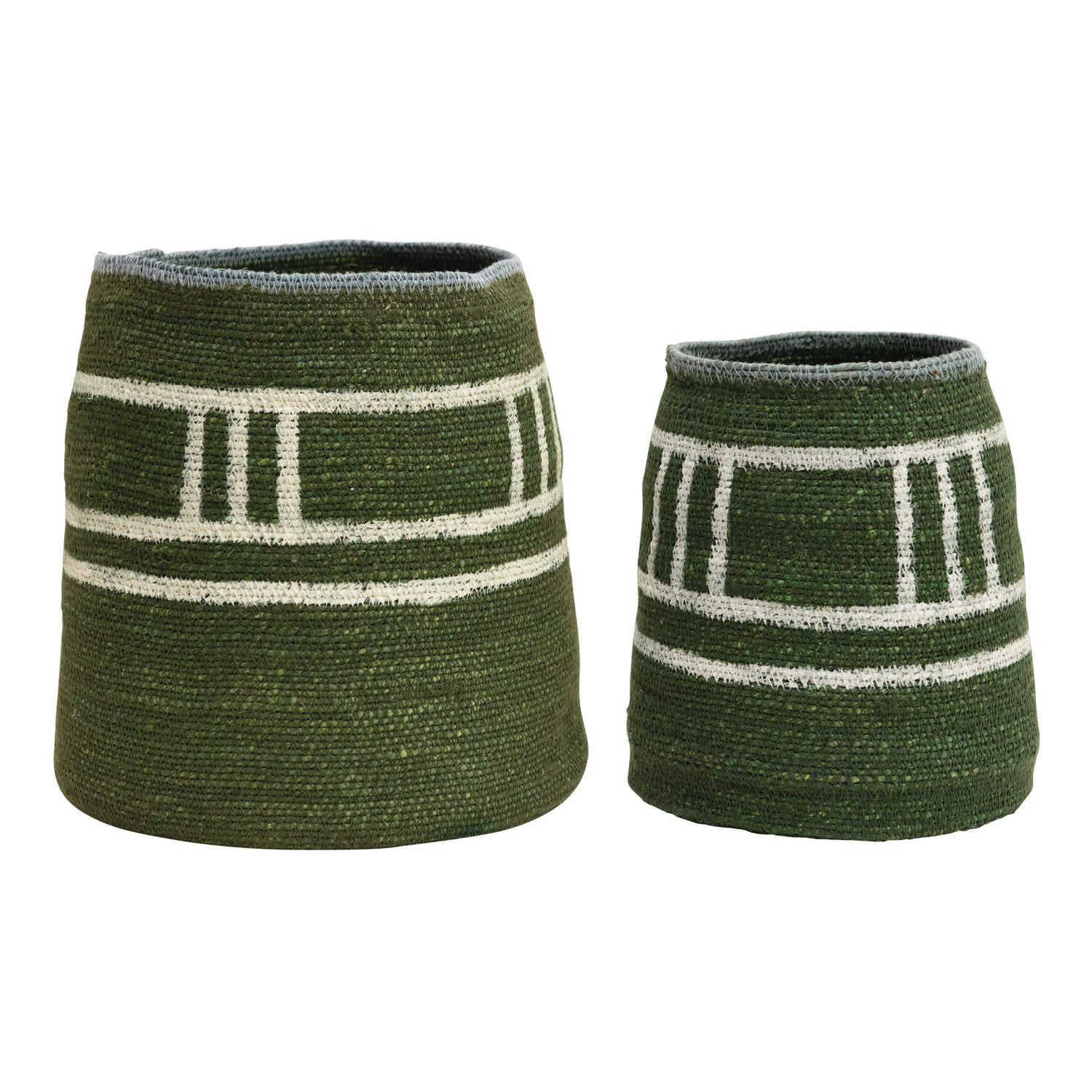DF3643  Green Woven Basket set  (49.00)