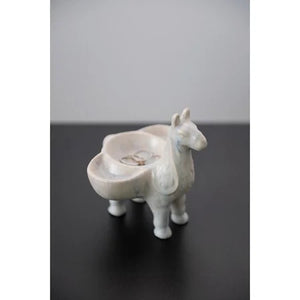 DF4822  Decorative Stoneware Standing Llama Dish