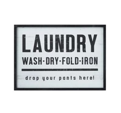 DF1298   Laundry Wood Framed Wall Decor