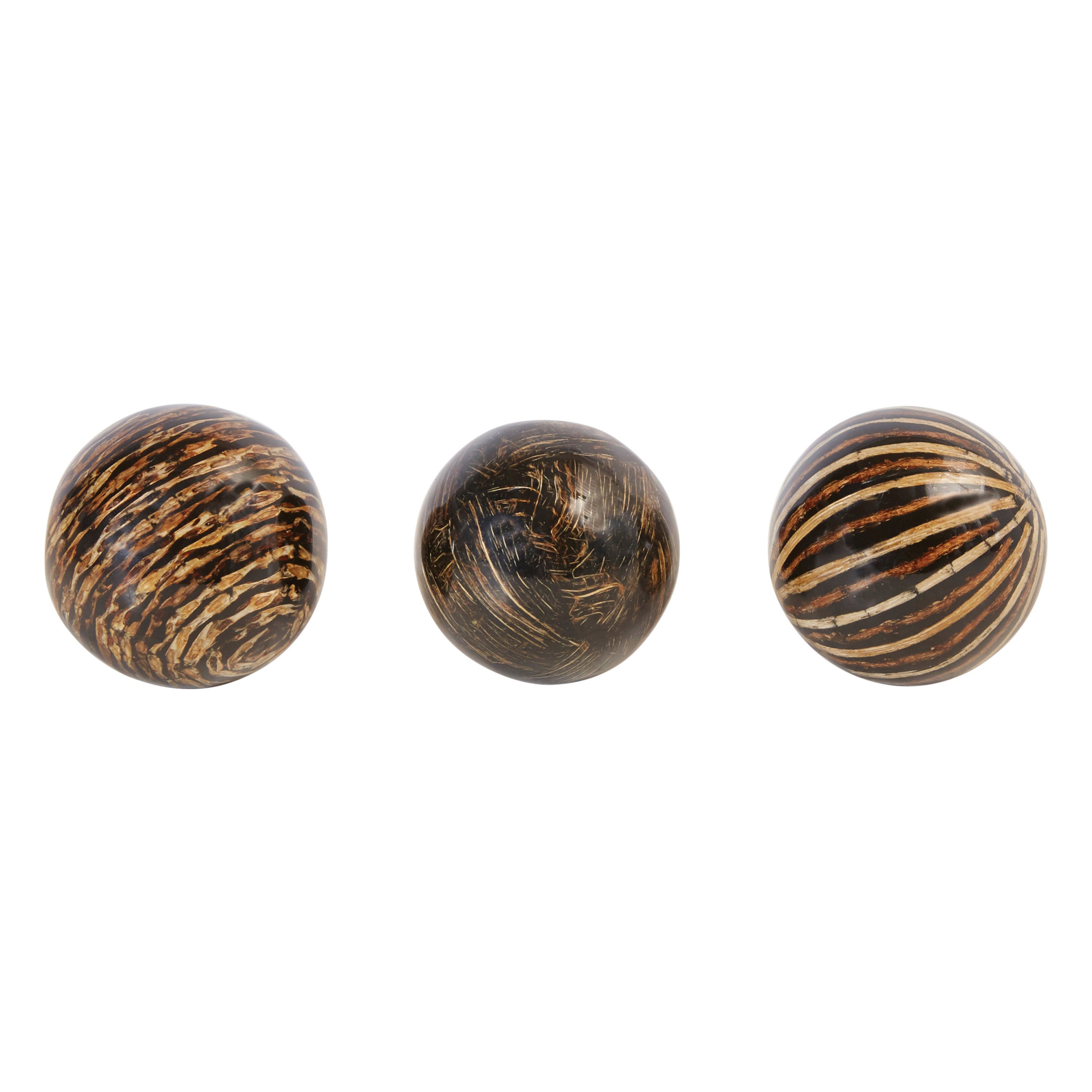 DF3160   3, 3'' round decorative orbs (3 styles)