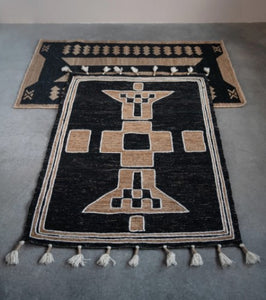 DF5070  Jute and Wool Soumak Rug with Tassels