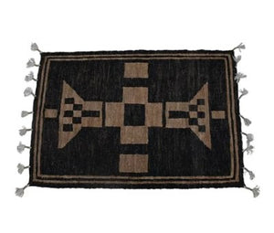 DF5070  Jute and Wool Soumak Rug with Tassels