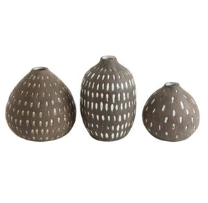 DA7734  Terra Cotta Hand-painted Vase Set of 3